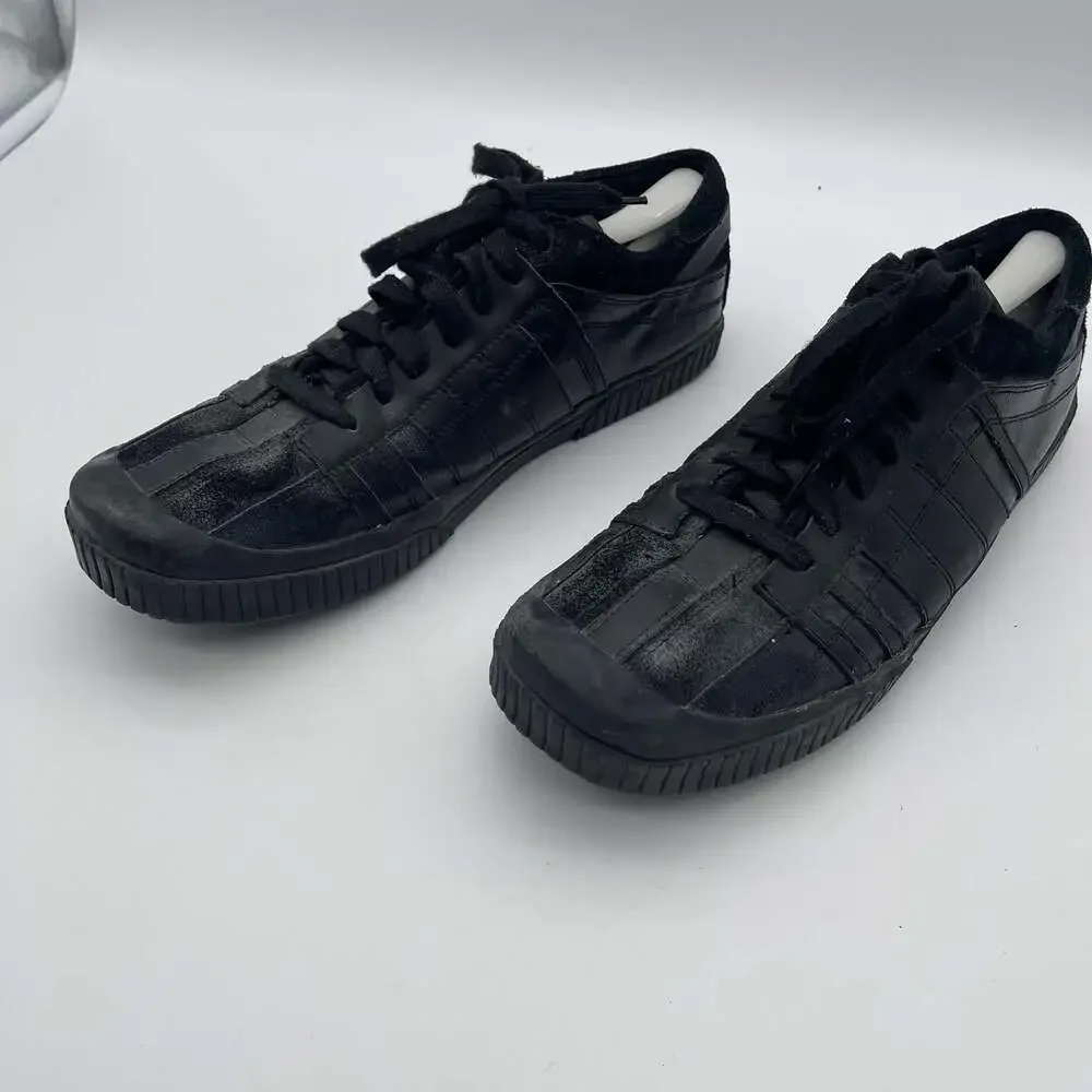 Steve Madden Falkyn Black Leather Low Top Sneakers Men's Size‎ 11